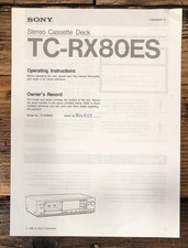 Sony TC-RX80ES proprietario