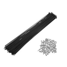 Set Raggi Bici 14G 280mm per Ruota Acciaio/Carbonio Nero - 72pz