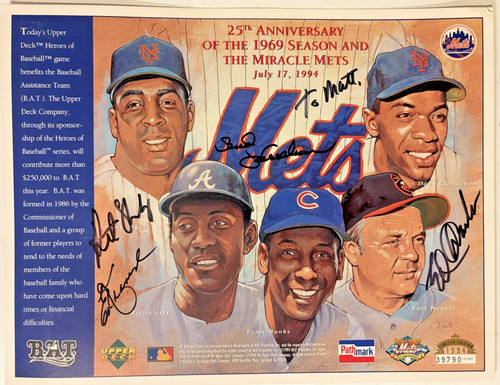 1969 miracle mets firmato - mets,