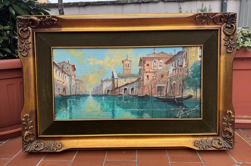 Dipinto olio tela - olio, ezio