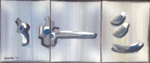 Dipinto olio trittico - dipinto, trittico°