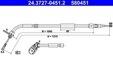ATE Parking Brake Cable For
