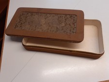 Vecchia scatola per cioccolatini in cartone e stoffa anni 60, Alemagna