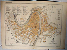 CARTINA GEOGRAFICA PIANTA CITTA' DI VERONA primi novecento