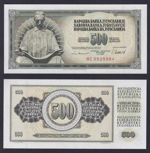 Banconota jugoslavia 500 - banconota,