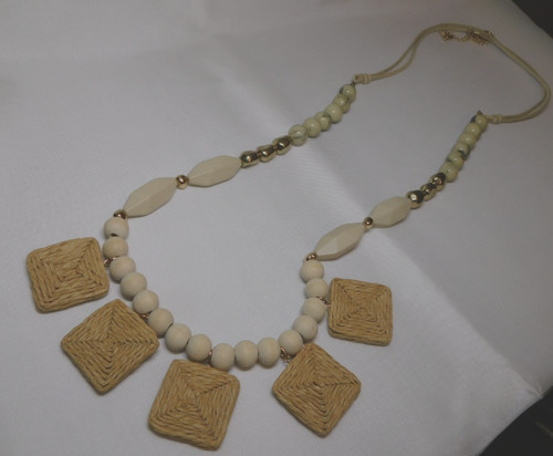 Collana mandorla perline - collana,