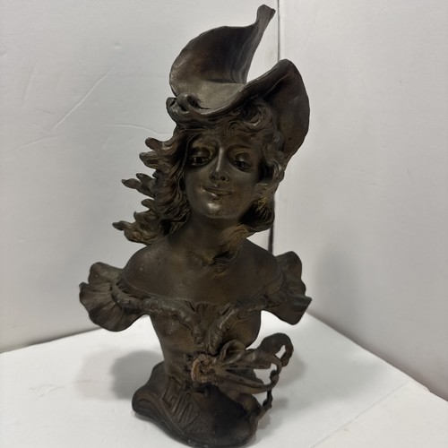Antica scultura busto bronzo