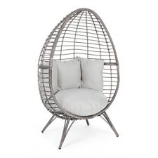 poltrona design rattan DIVANO da esterno giardino o interno design poli rattan