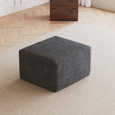 Pouf in velluto a coste 25,6"