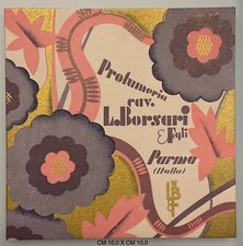 FUTURISMO ERBERTO CARBONI CARTONCINO PUBBLICITARIO PROFUMERIA L.BORSARI PARMA