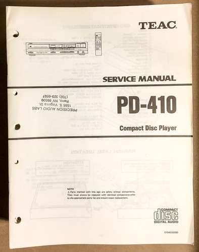 Teac 410 lettore manuale - teac, pd-410