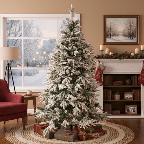 Albero natale innevato - albero, di