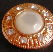 10 BOTTONI  gioiello strass cabochon centrale IN METALLO  VINTAGE  2,5 cm circa.