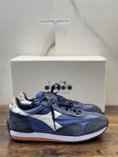 diadora heritage Sneaker Equipe Dirty Stone Wash Blu      Made In Italy  Uomo 40