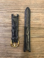 CINTURINO OROLOGIO PELLE "LUCERTOLA" BLU "BREIL" ANSA 17 MM SCASSO 8 MM -NUOVO