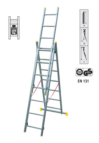 Scala alluminio tripla 3x7 - tripla,