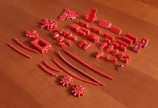 Lotto 69 Lego Technic Rosso Pin Connettore Ingranaggio Tubo Base Sedile