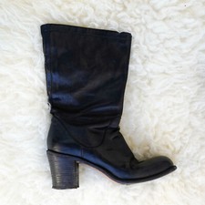 Fiorentini+baker Stivali Donna In Pelle Nera Tacco 7cm taglia 39