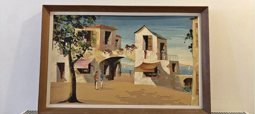 Grande dipinto olio - , su