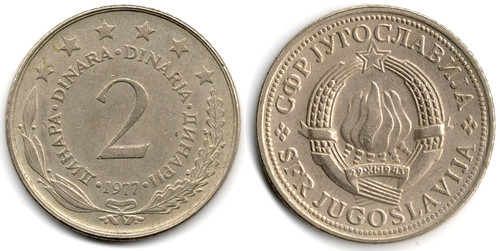 Jugoslavia dinara 1977 - jugoslavia, dinara,
