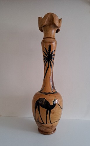 Vaso legno alto tornito - tornito, a