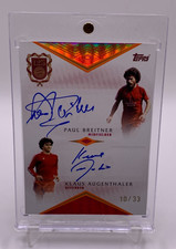 Paul Breitner Klaus Augenthaler Dual Auto 10/33 Topps Bayern 125 anni
