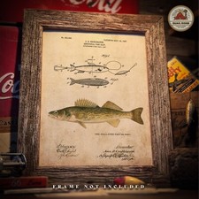 Walleye Fish Art Vintage
