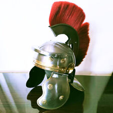 ELMO ACCIAIO CENTURIONE ANTICO ROMANO IMPERO MISURA ADULTO INTERNO IN CUOIO XX