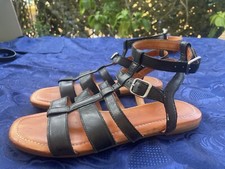 Ugg Sandali Donna Sciava Vera Pelle Nero Tg.37