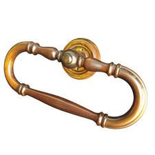 RARO MANIGLIONE IN LEGNO NOCE PORTA ASCIUGAMANI PER BAGNO O CUCINA STILE ANTICO