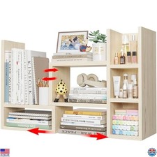 Natural Wood Tone Desk Shelf