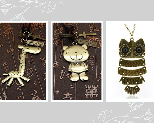 Collane color bronzo - collane, giraffa