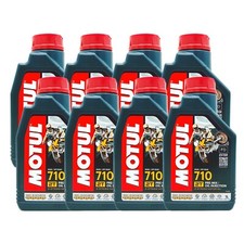 8 LITRI OLIO MISCELA 2 TEMPI MOTUL 710 SINTETICO 100% PER MOTO E SCOOTER 08MO01