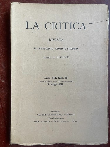 Critica anno xli fasc iii - xli, fasc.