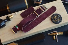 20 mm Cinturino pelle scamosciata MTstraps Handmade Suede Leather Watch Strap