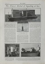 1901 Stampa Segnalazione In Mare Campana Di Avviso Macchina Parlante Senza Fili