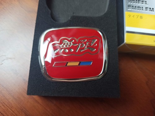 Mugen red steering - steering, badge