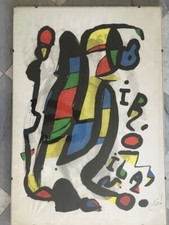 QUADRO JOAN MIRO' A MILANO POSTER ORIGINALE 98 x 68 cornice e vetro + Catalogo