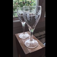 Servizio Vintage 12+11 bicchieri calici da vino in cristallo levigato a mano