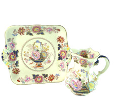 IDEA REGALO CERAMICA INGLESE MASON'S VINTAGE  BROCCA  VASSOIO CARAFFA ARREDO