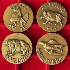 SET OF 4 UNIFACE MEDALS