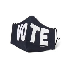 Maschera Viso Voto Tessuto Nero Lavabile Adulto Unisex