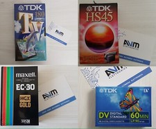Videocassetta 8mm VHS VHS-C Mini DV TDK TV HS45 HGX TV180 DV60 MiniDV NUOVA Sony