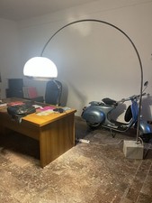 Lampada Ad Arco Con Base In Vero Marmo Naturale 