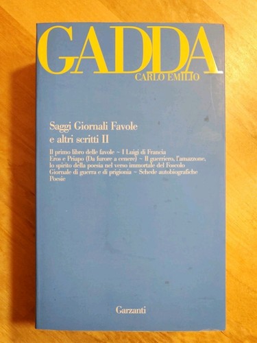 Carlo emilio gadda saggi - emilio,