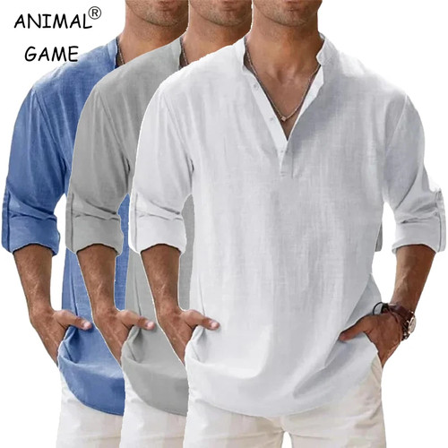 Camicia uomo misto lino - uomo, in