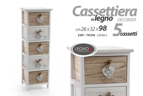 Cassettiera cassetti cuore - cassetti,