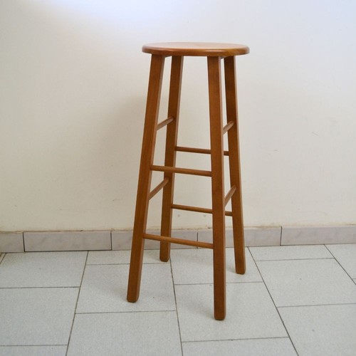 Sgabello legno rotondo - sgabello,