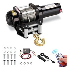 Verricello elettrico 12V che tira fino a 4500LB/2041Kg Corda d acciaio da 10 m