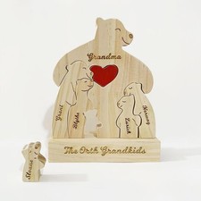 Puzzle legno della famiglia - in,